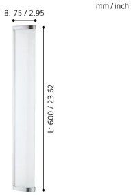 Eglo 94713 - Lampada LED da bagno GITA 2 1xLED/16W/230V