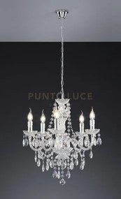 Luster lampadario trasparente 5 luci attacco e14