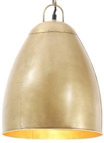 Lampada A Sospensione Industriale 25 W Ottone Rotonda 32 Cm E27 /