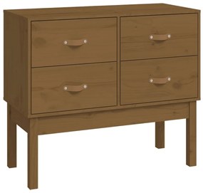 Tavolo consolle miele 90x40x78 cm in legno massello di pino