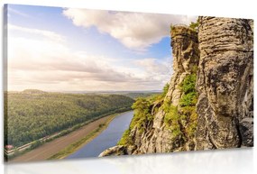 Quadro su tela – Vista sul fiume e foresta