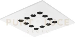 Plafoniera led xico bianca 36w 2520lm cct 50x4,7x50cm in gesso vern...