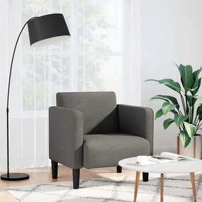 Divano Sedia Con Braccioli Grigio Chiaro 54 Cm Tessuto A Coste /