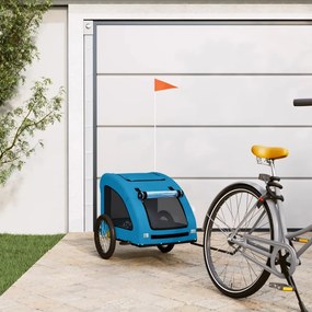 Rimorchio Da Bici Per Animali Blu Oxford E Ferro /