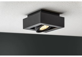 Lampada da soffitto nera con paralume in metallo 18,5x18,5 cm Loid - GTV