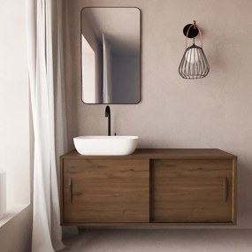 Mobile da bagno sotto lavabo Velvet marrone L 130 x H 134 x P 55 cm, lavabo non incluso