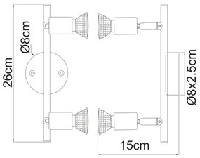 GLOBO 57381-2L - Luce Spot a LED OLANA 2xGU10/3W/230V