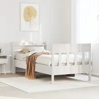 Letto senza Materasso Bianco 90x200 cm Legno Massello di Pino 3307015