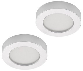 Prios Plafoniera LED Edwina, argento, 18 cm, set di 2