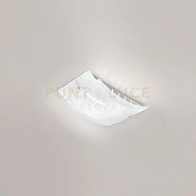 Nereide p/p- plafoniera in metallo cromo e vetro decorato bianco 2 ...