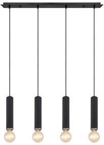 Globo 15499-4H - Lampadario a sospensione con filo MARION 4xE27/60W/230V legno nero