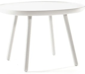 Tavolo in legno massiccio bianco, ø 64 cm Naïve - EMKO