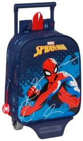 Trolley per la Scuola Spider-Man Neon Blu Marino 22 x 27 x 10 cm