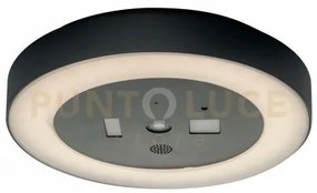 Plafoniera led zoom antracite 30w 3600lm 4000k dimmerabile wi-fi ip...