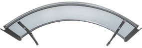 Pensilina Arco in policarbonato grigio L 160 x P 120 cm struttura in alluminio