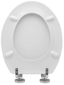 Copriwater per wc anziani in termoindurente bianco cerniere regolabili