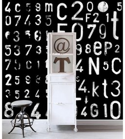 Fotomurale Lettere, nero