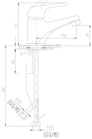RAV Slezák SAJ026.0 - Miscelatore per lavabo JUNIOR 11 cm rosso/giallo