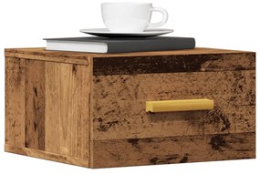 Comodini A Muro 2 Pz Legno Antico 35x35x20 Cm /