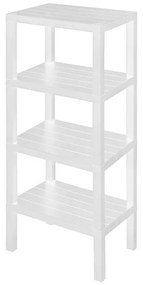 Scaffale bagno 4 ripiani bianco effetto legno in kit montaggio Buzz