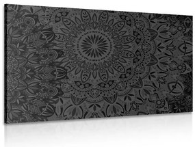 Stampa su tela – Mandala elegante in bianco e nero