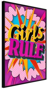 Poster  Girls Rule (Colour)  Cornice Quadri Cornice nera, Larghezza x Altezza Home decor 20x30