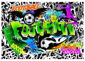 Fotomurale  Football Graffiti  Colore colorful, Dimensioni e Misure 200x140