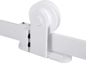 Kit per Porta Scorrevole con Binario 183 cm in Acciaio Bianco...