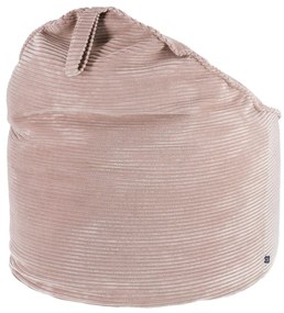 Kave Home - Pouf Wilma in velluto a coste spesso rosa Ã˜ 80 cm