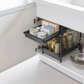 Ripiano aggiuntivo nero in metallo 30x42 cm Tower – YAMAZAKI