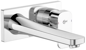 Rubinetto per lavabo a canna media getto laminare cristallino Tonic II cromo lucido