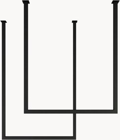 Set di 2 portasciugamani da soffitto in acciaio Tensi