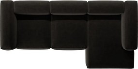 Divano angolare nero (con penisola a destra/con chaise lounge) Bergamo – Cosmopolitan Design