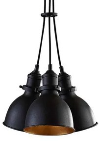 Lira 3 Lampada a Sospensione Black/Gold - Lindby