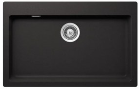 Lavello integrato 1 vasca SCHOCK Primus N100XL quarzo L 50 x L 79 cm nero