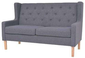 Divano A 2 Posti İn Tessuto Grigio /