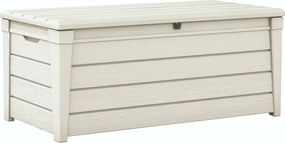Baule da Esterno Keter Brightwood 145x69,7x60,3 cm in Resina Bianco...