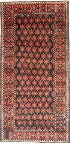 Beluch Tappeto 130x260 Nero (Iran) Annodato A Mano