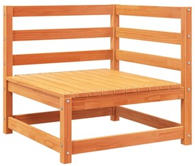 Set divani da giardino 7 pz marrone cera legno massello pino