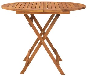 Tavolo da giardino pieghevole Ø 90x75 cm legno massello acacia