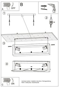 Brilagi - Plafoniera LED HERA 2xE27/7,5W/230V legno