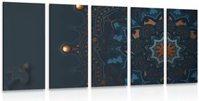 Quadri 5 pezzi – Mandala di lusso