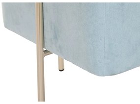 Poggiapiedi DKD Home Decor Dorato Metallo Blu cielo (34 x 34 x 40 cm)