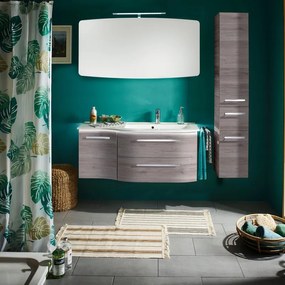 Mobile sottolavabo e lavabo Contea per vasca a destra rovere terra L 117 cm