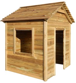 Casetta Da Giardino Per Bambini 120x120x146 Cm İn Legno Di Pino /