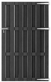 Cancello Da Giardino İn Wpc 100x180 Cm Grigio /