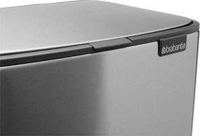 Cestino per la spazzatura color argento opaco in acciaio con pedale 12 l Bo – Brabantia