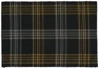 Tovaglietta natalizia tartan nero e oro