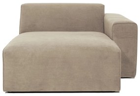 Modulo divano in velluto a coste beige (angolo destro) Sting - Scandic