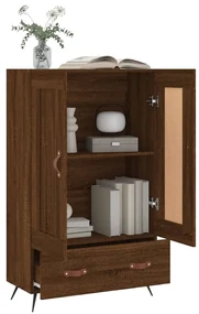 Credenza rovere marrone 69,5x31x115 cm in legno multistrato